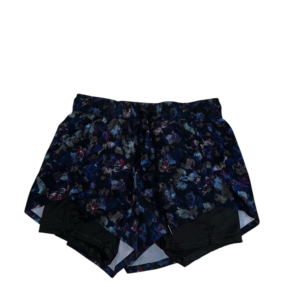 Avia Women's Running Athletic Shorts Pattern Black Lined Pockets Size M